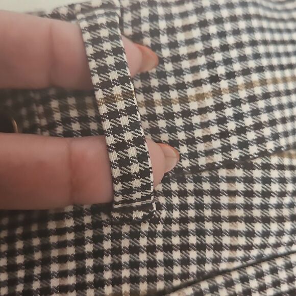 Suzy Shier Buffalo Check Mid-Rise Skinny Casual Pants Brown XS - Picture 9 of 16